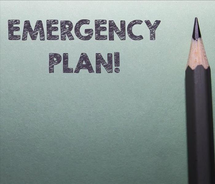 emergency plan list with pencil